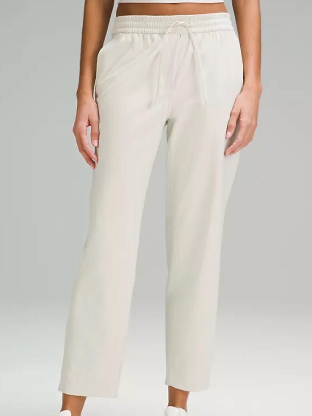 Lululemon Tapered-Leg Mid-Rise Pant 7/8 Length Luxtreme, Bone, Size Medium